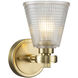 Gunnislake 1 Light 5 inch Brushed Brass Bath Light Wall Light