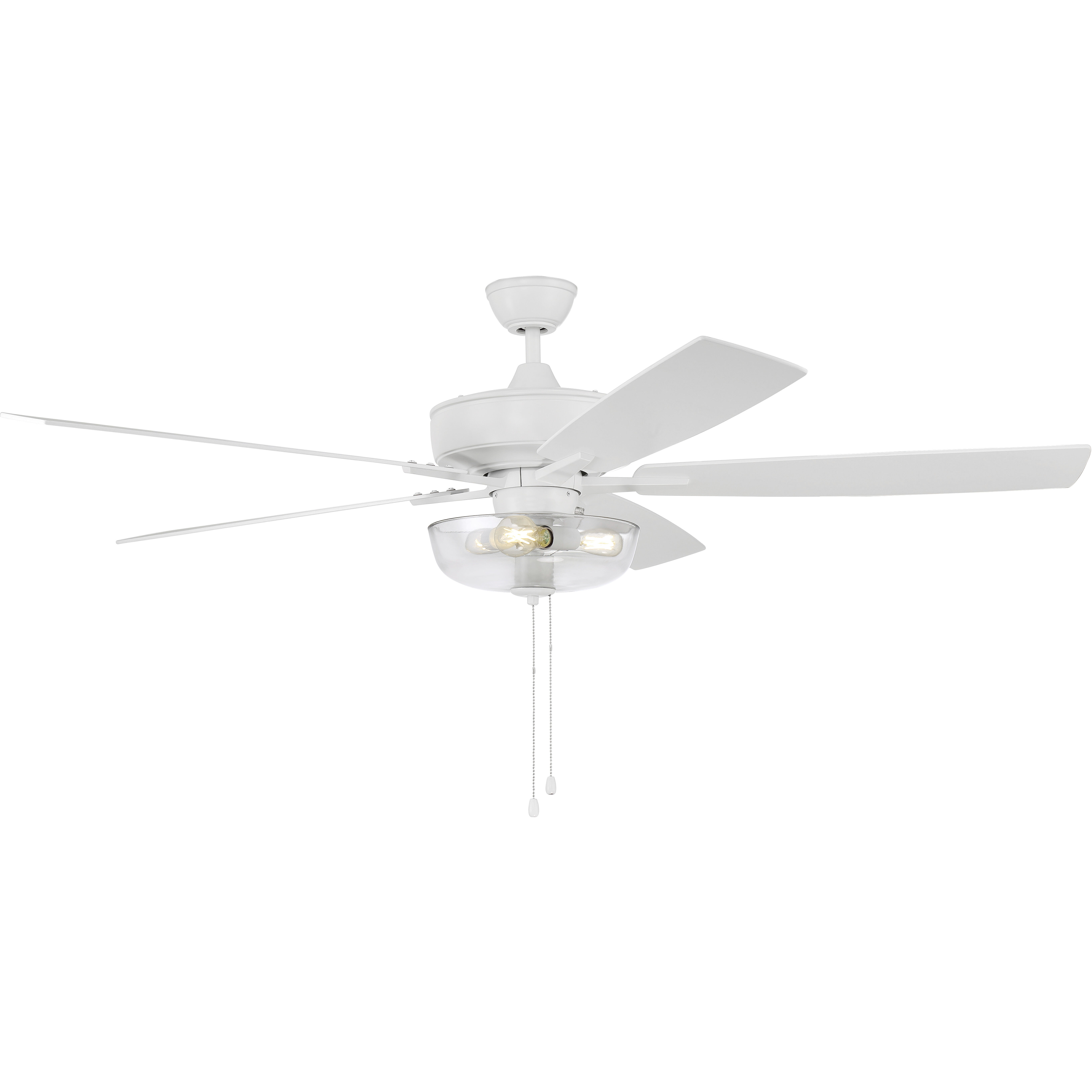 Super Pro 101 60 inch White with White/Washed Oak Blades Contractor Ceiling Fan