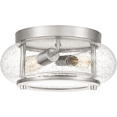 Trilogy 2 Light 12 inch Brushed Nickel Flush Mount Ceiling Light