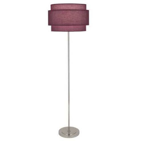 Decker 62.63 inch 150.00 watt Polished Nickel Floor Lamp Portable Light in Vintage Wine