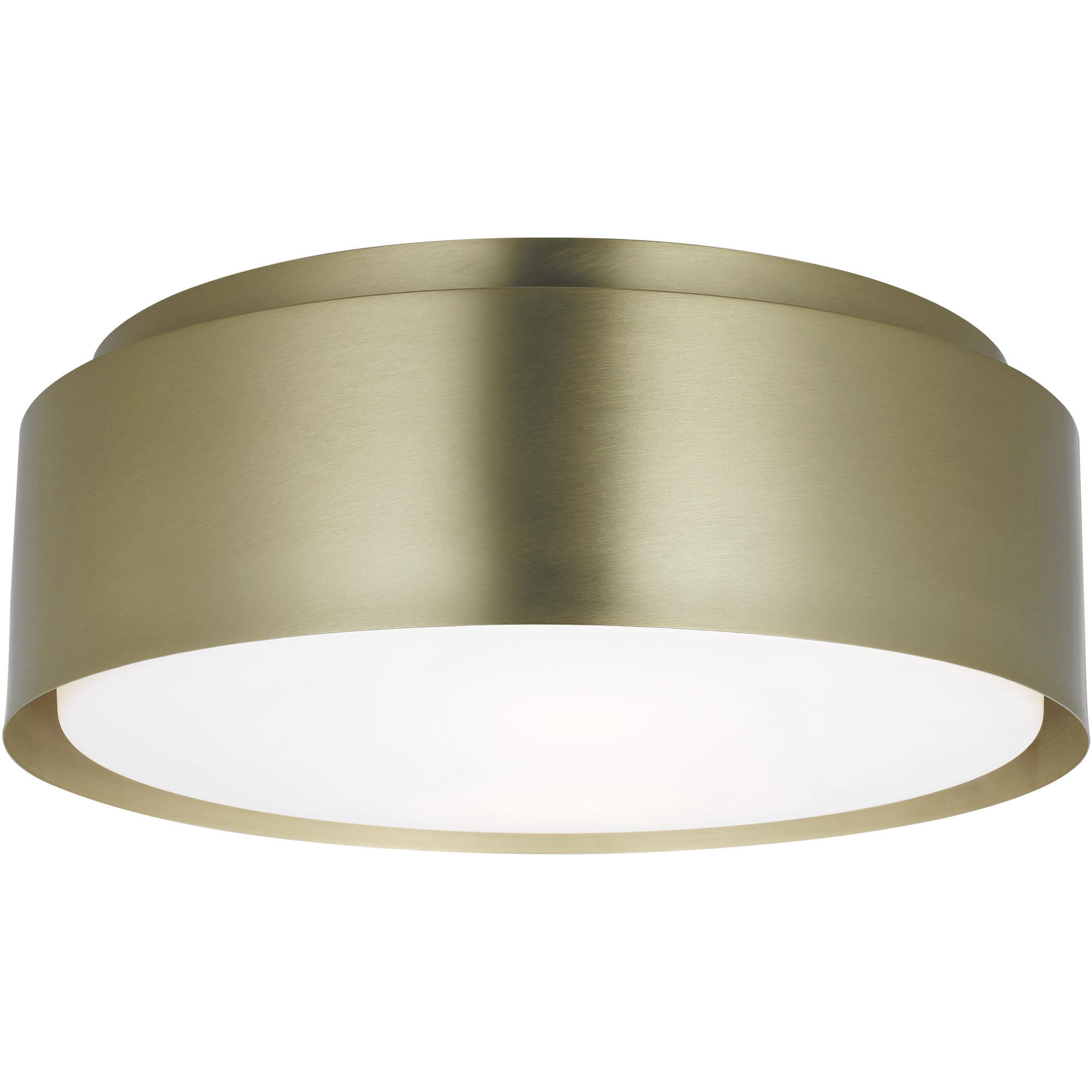 Drew & Jonathan Dartmore 2 Light 15 inch Satin Brass Flush Mount Ceiling Light, Medium
