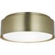 Drew & Jonathan Dartmore 2 Light 15 inch Satin Brass Flush Mount Ceiling Light, Medium