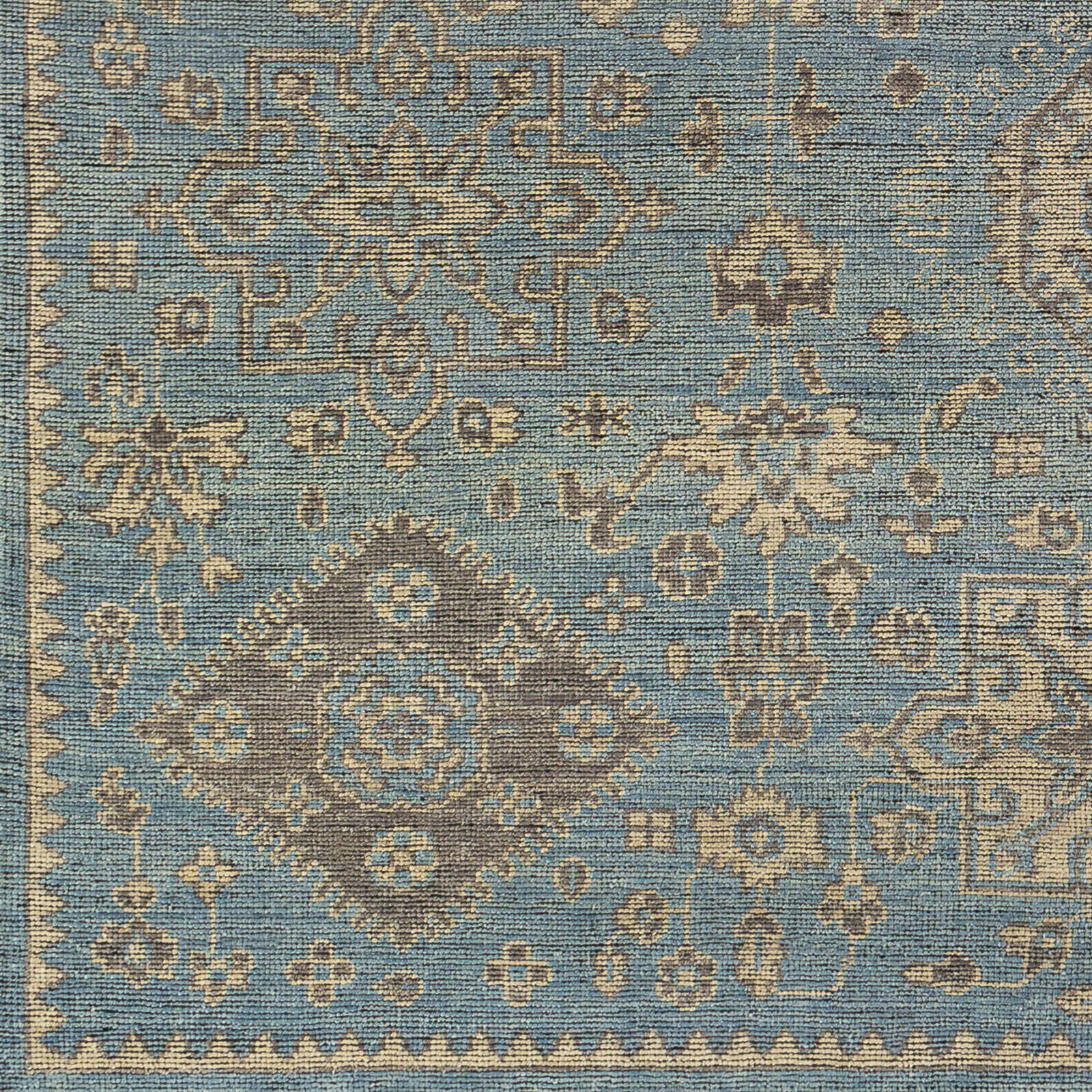 Smyrna 120 X 96 inch Light Blue Rug in 8 x 10, Rectangle