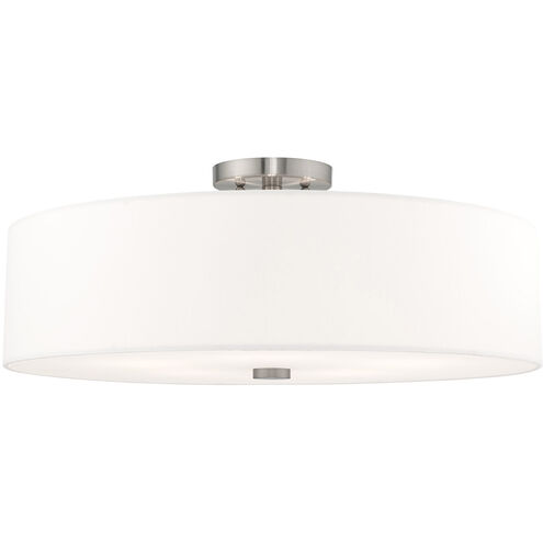 Meridian 5 Light 22 inch Brushed Nickel Semi-Flush Mount Ceiling Light