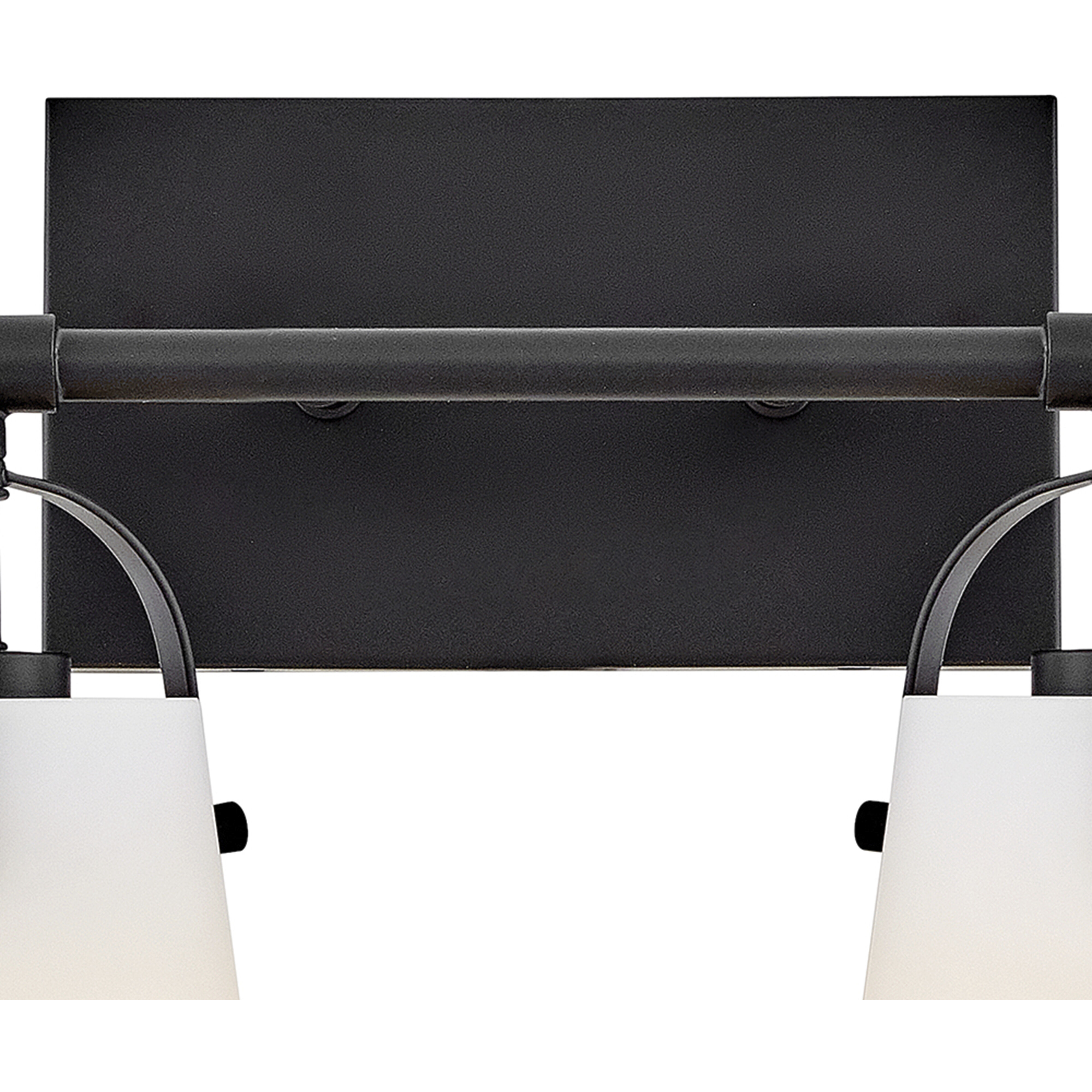 Foster 2 Light 13.75 inch Black Bath Light Wall Light in Etched Opal