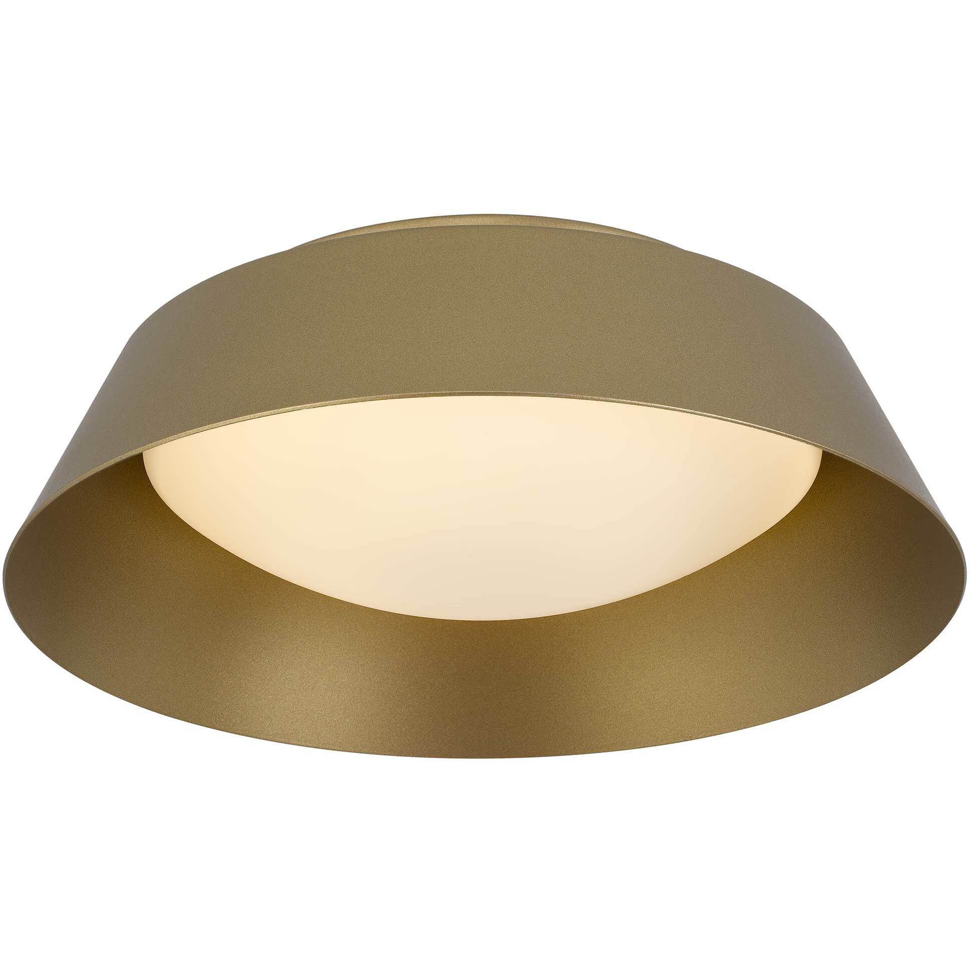 Pez LED 11 inch Painted Brass Outdoor Flush Mount