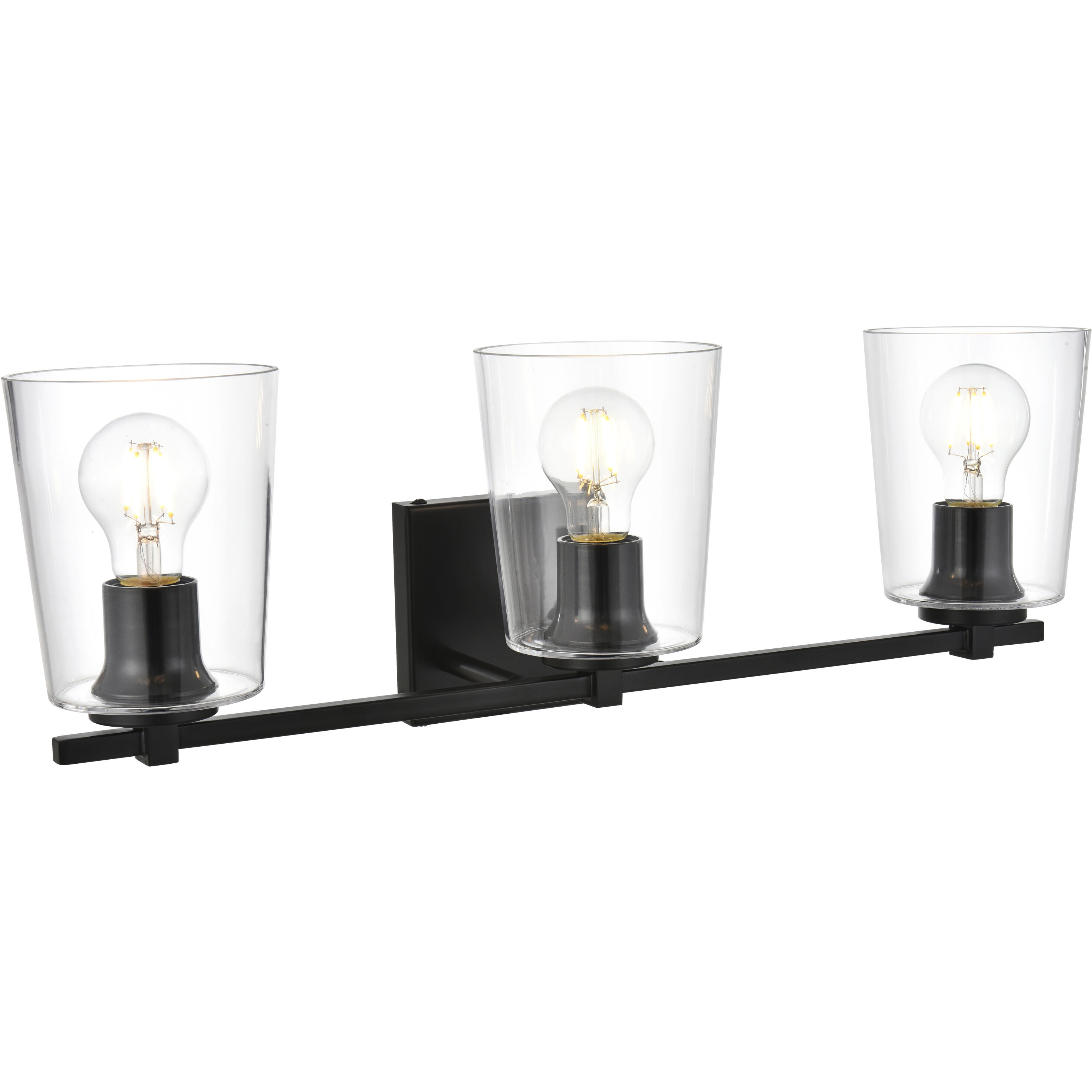 Kacey 3 Light 23 inch Black Bath Sconce Wall Light