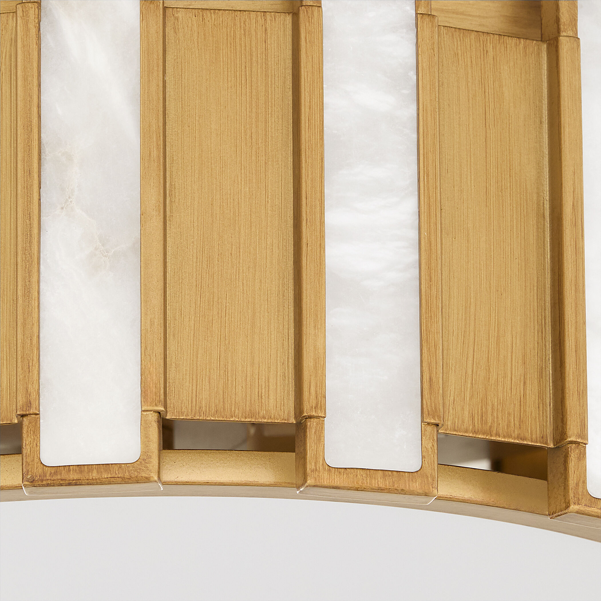 Volterra 4 Light 22 inch Aged Brass Flush Mount Ceiling Light