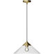 Alora Mood Mauer 1 Light 14.88 inch Brushed Gold Pendant Ceiling Light