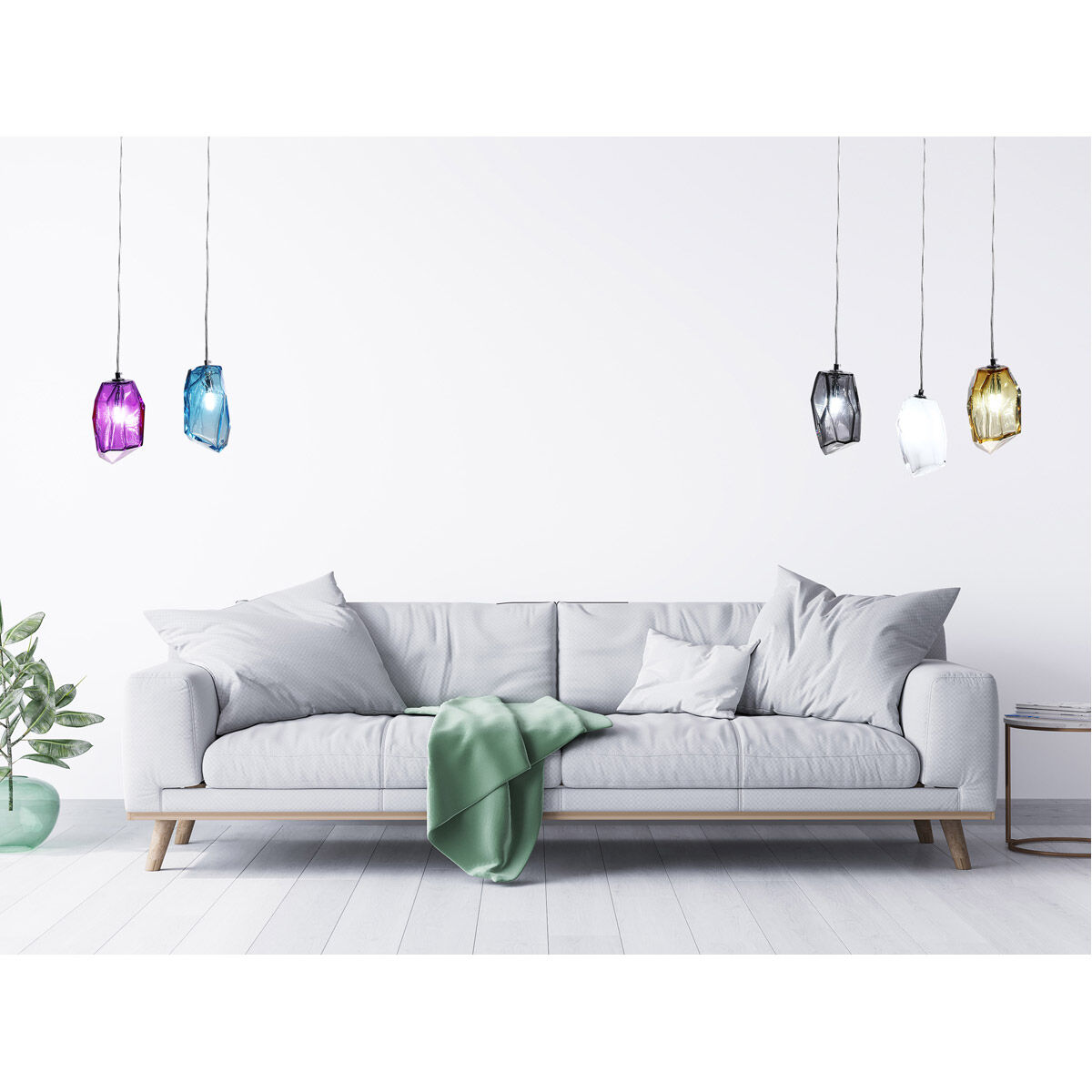 Altair 1 Light 8 inch Polished Chrome Mini Pendant Ceiling Light in Smoke