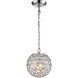 Luminary 1 Light 8 inch Chrome with Clear Mini Pendant Ceiling Light