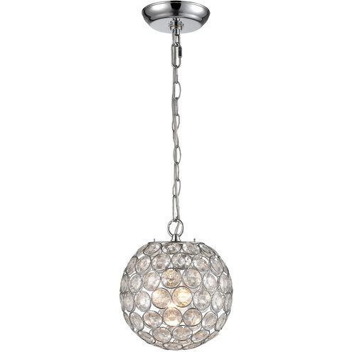 Luminary 1 Light 8 inch Chrome with Clear Mini Pendant Ceiling Light