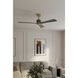 Nauticus 65 inch Legacy Brass with Navy Blue Blades Smart Indoor/Outdoor Ceiling Fan