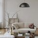 Ofelia LED 20 inch Matte Black Pendant Ceiling Light, Dome