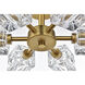Lyra 6 Light 14 inch Satin Gold Flush Mount Ceiling Light