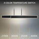 Bastone Linear Pendant Ceiling Light in 3000K, Black, dweLED
