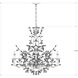 Crystal Bud 8 Light 33 inch Silver Granello Chandelier Ceiling Light, Large