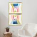 Beamed Pink and Blue and Green and Yellow Framed Art