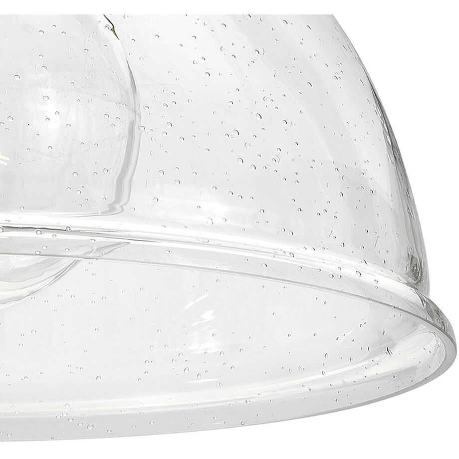 Argo 1 Light 13 inch Heritage Brass Indoor Flush Mount Ceiling Light in Heritage Brass / Clear Seedy