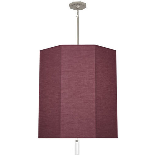 Kate 6 Light 23.75 inch Polished Nickel Pendant Ceiling Light in Vintage Wine