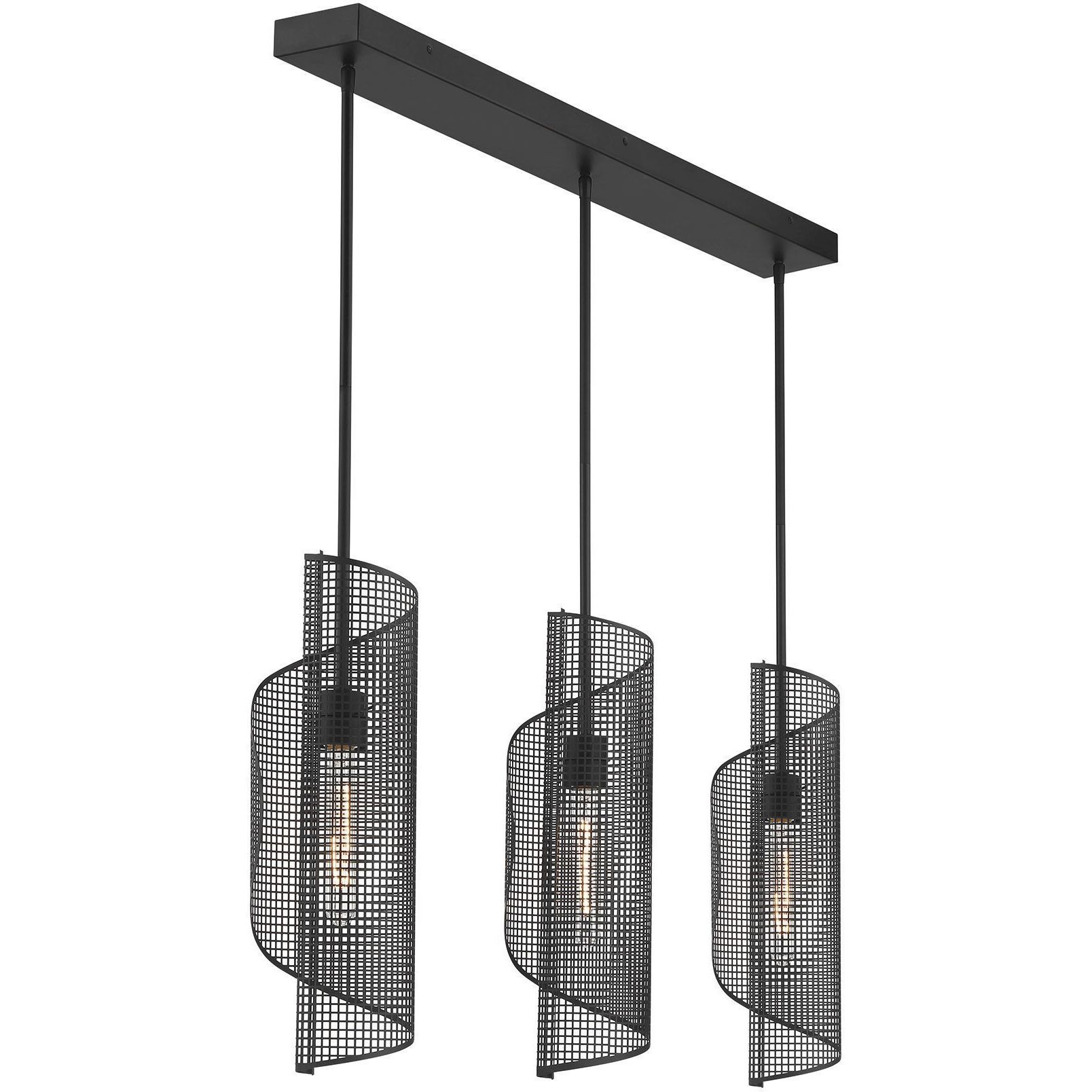 Hillbourne Linear Chandelier Ceiling Light in Matte Black