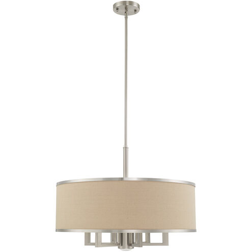 Park Ridge 7 Light 24 inch Brushed Nickel Pendant Chandelier Ceiling Light