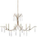 Marshallia 6 Light 59 inch Rustic Gold/Faux Rock Crystal Chandelier Ceiling Light