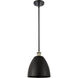 Ballston Dome LED 9 inch Black Antique Brass Pendant Ceiling Light