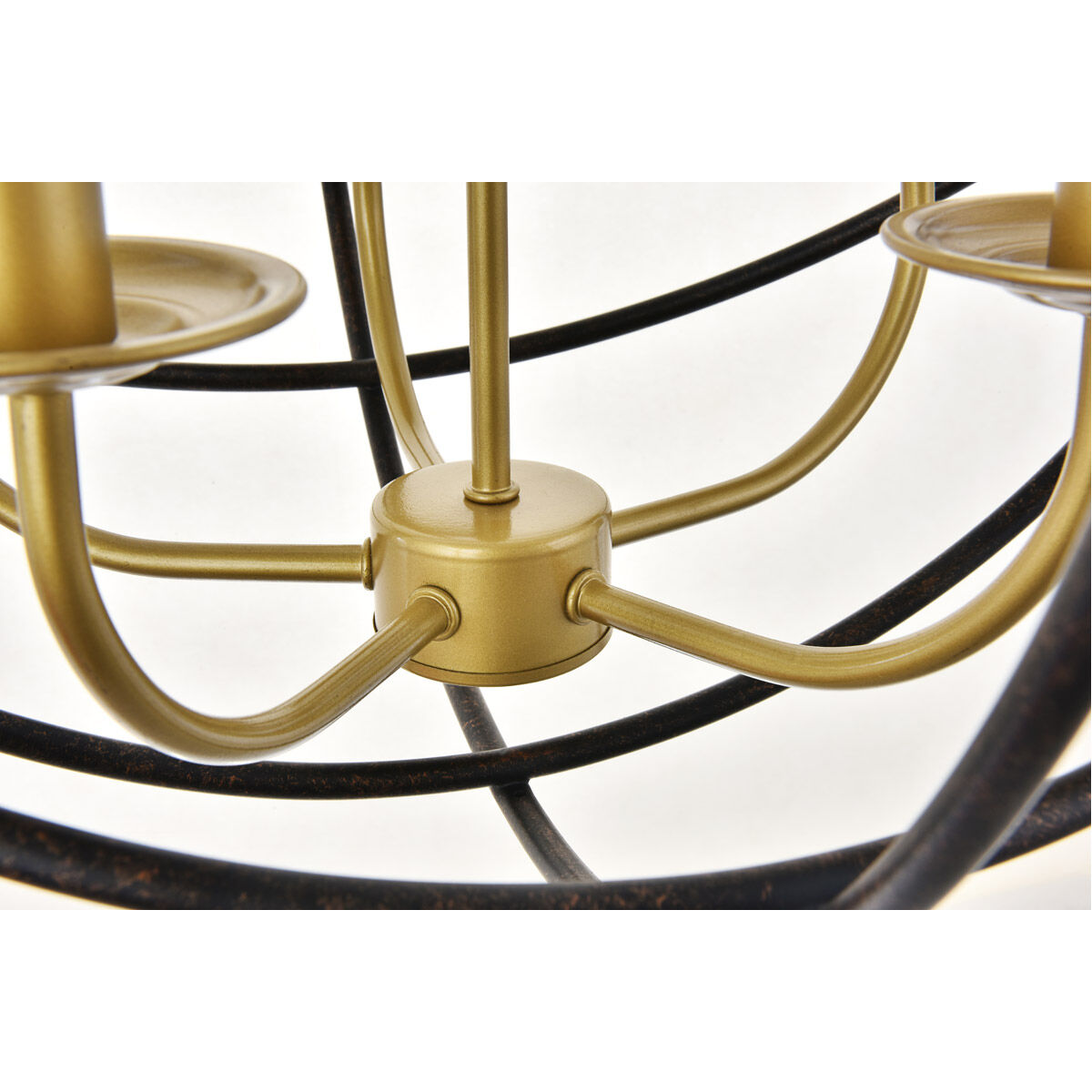 Octavia 5 Light 20 inch Brass and Dark Brown Pendant Ceiling Light