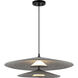 Cruz Pendant Ceiling Light in Felt - Gray, Felt Shade