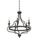 Shields 5 Light 26 inch English Bronze Chandelier Ceiling Light
