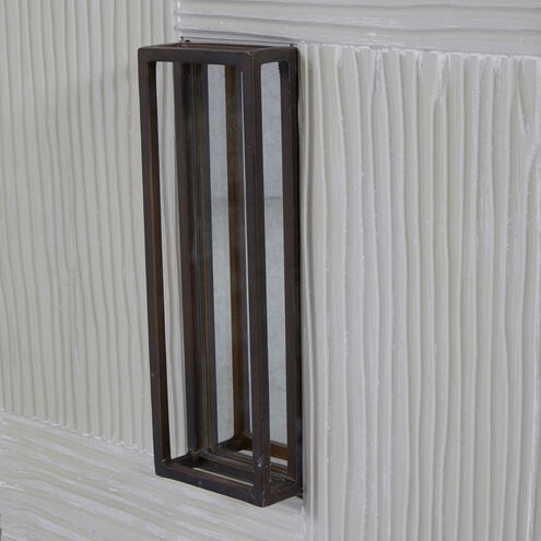 Tilden Cerused White / Antique Bronze / Antique Mirror Cabinet