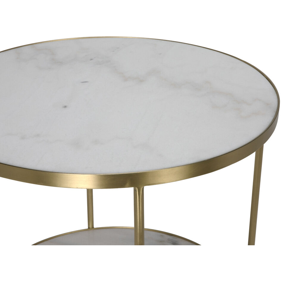 Rivoli 30 X 25 inch Antique Brass Side Table