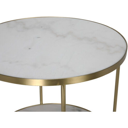 Rivoli 30 X 25 inch Antique Brass Side Table