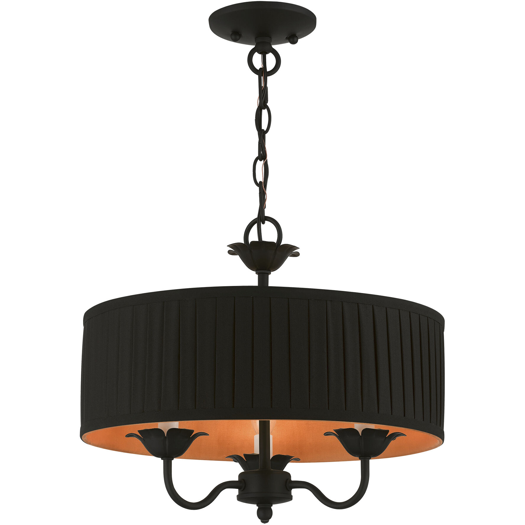 Harrington 3 Light 16 inch Black Pendant Chandelier Ceiling Light