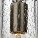 Juni 1 Light Bronze Pendant Ceiling Light in Clear Bubble Glass