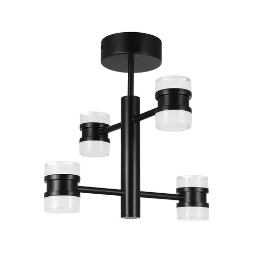 Romendo 1 LED 15 inch Matte Black Semi Flush Ceiling Light