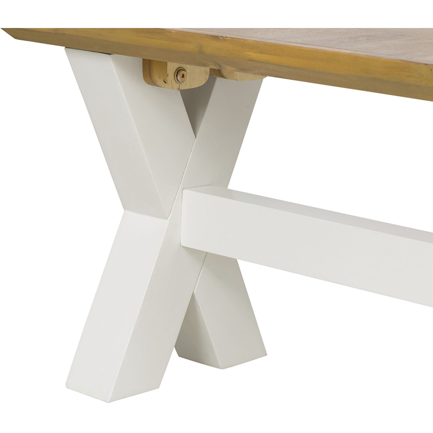 Anita White and Brown Bench