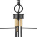 Foundry 3 Light 18.11 inch Black and Brass Pendant Ceiling Light