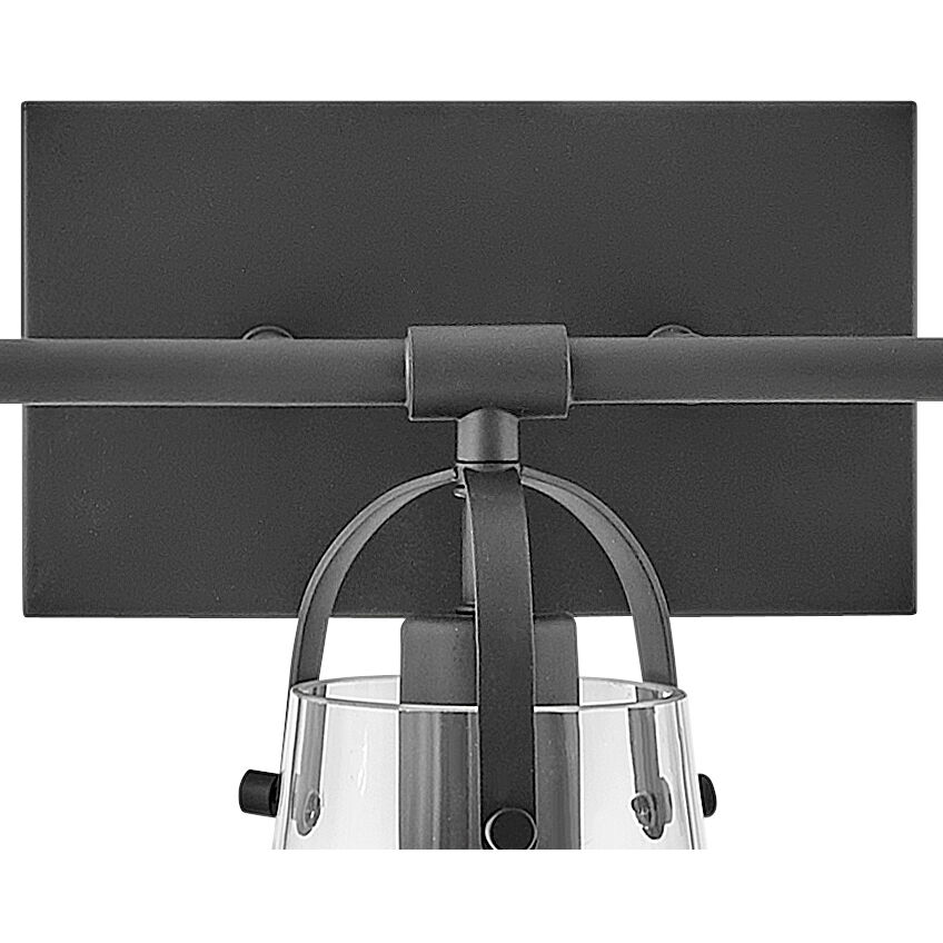Foster 3 Light 22.75 inch Black Vanity Light Wall Light in Clear