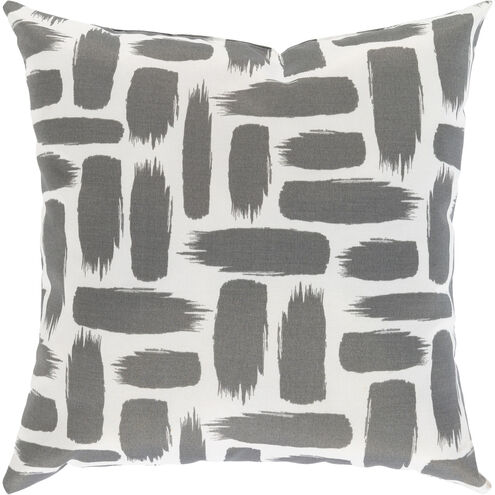 Stroke 20 X 20 inch Medium Gray/White Pillow Cover