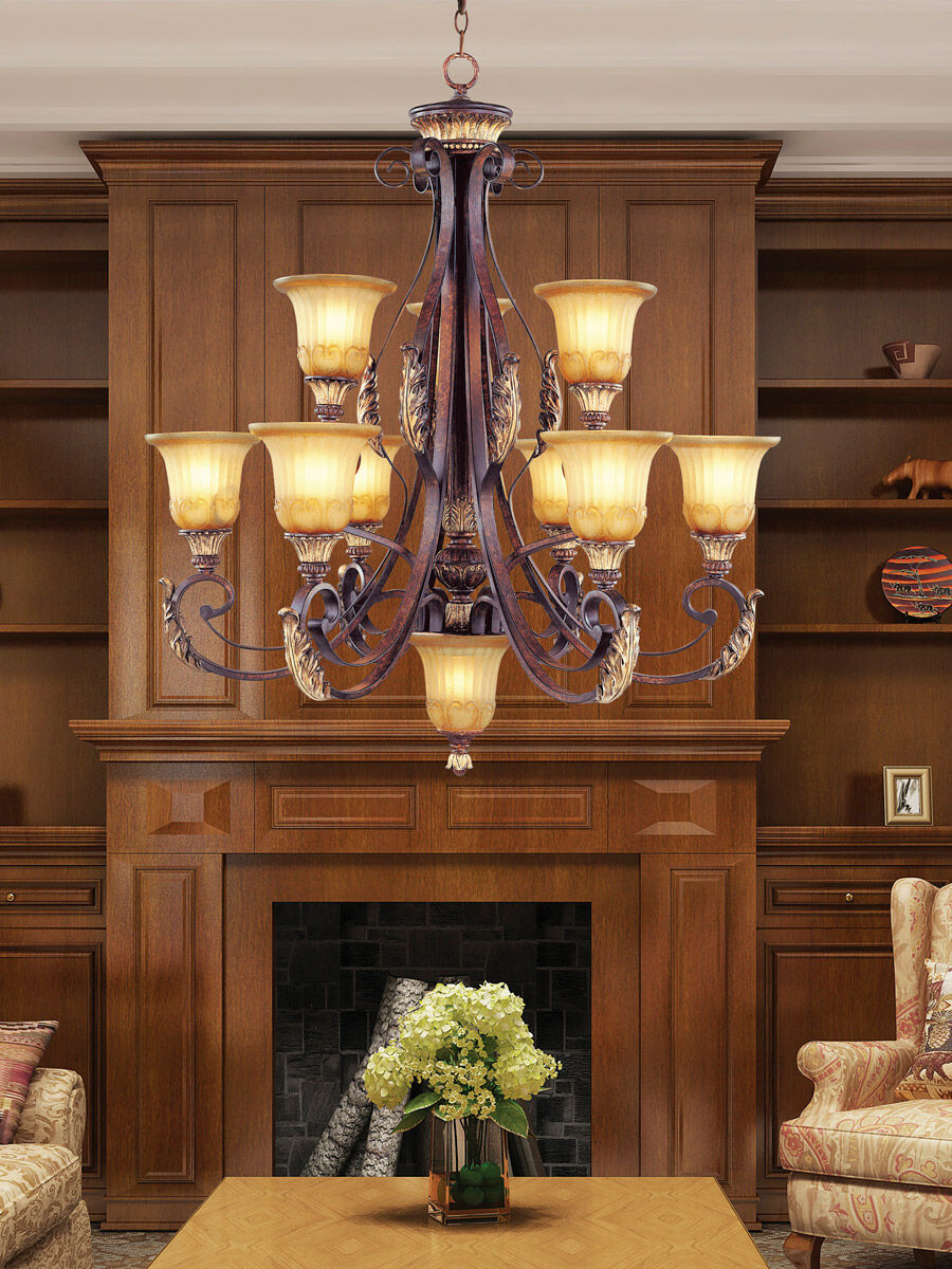 Chandelier with gold accents store