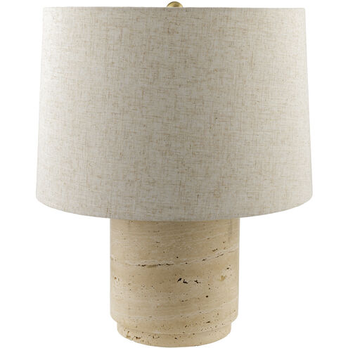 Travera 19 inch 150 watt Butter Accent Table Lamp Portable Light