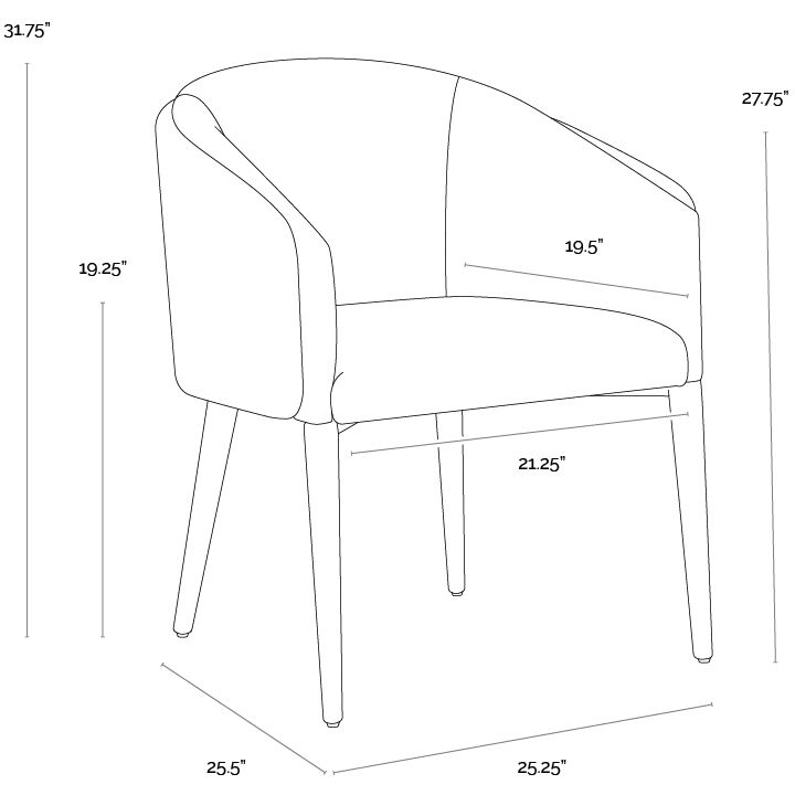 Sheva Ernst Sandstone / Meg Ash Dining Armchair