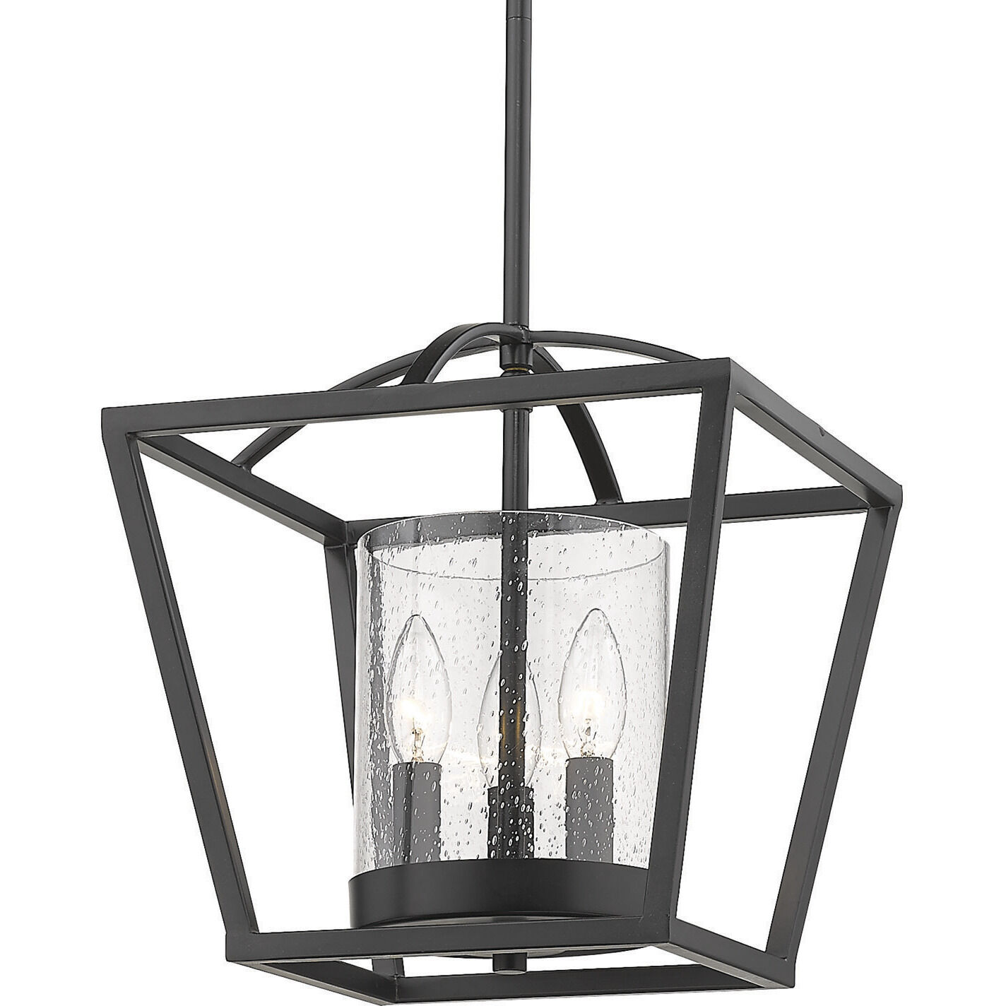 Mercer 11.75 inch 60.00 watt Matte Black Chandelier Ceiling Light, Convertible