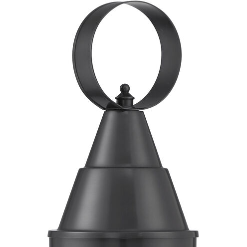 Classic Onion 1 Light 17.5 inch Gunmetal with Clear Outdoor Post Light in Gun Metal, Seedy, Medium