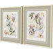Florals Green and Neutral and Teal Framed Art