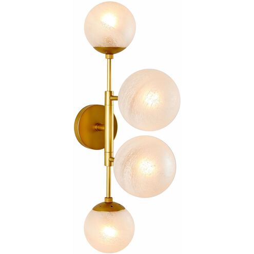 Christelle 4 Light 19 inch Matte Swirl Sconce Wall Light