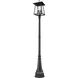 Rainer 5 Light 109.5 inch Black Outdoor Post Mounted Fixture in G9