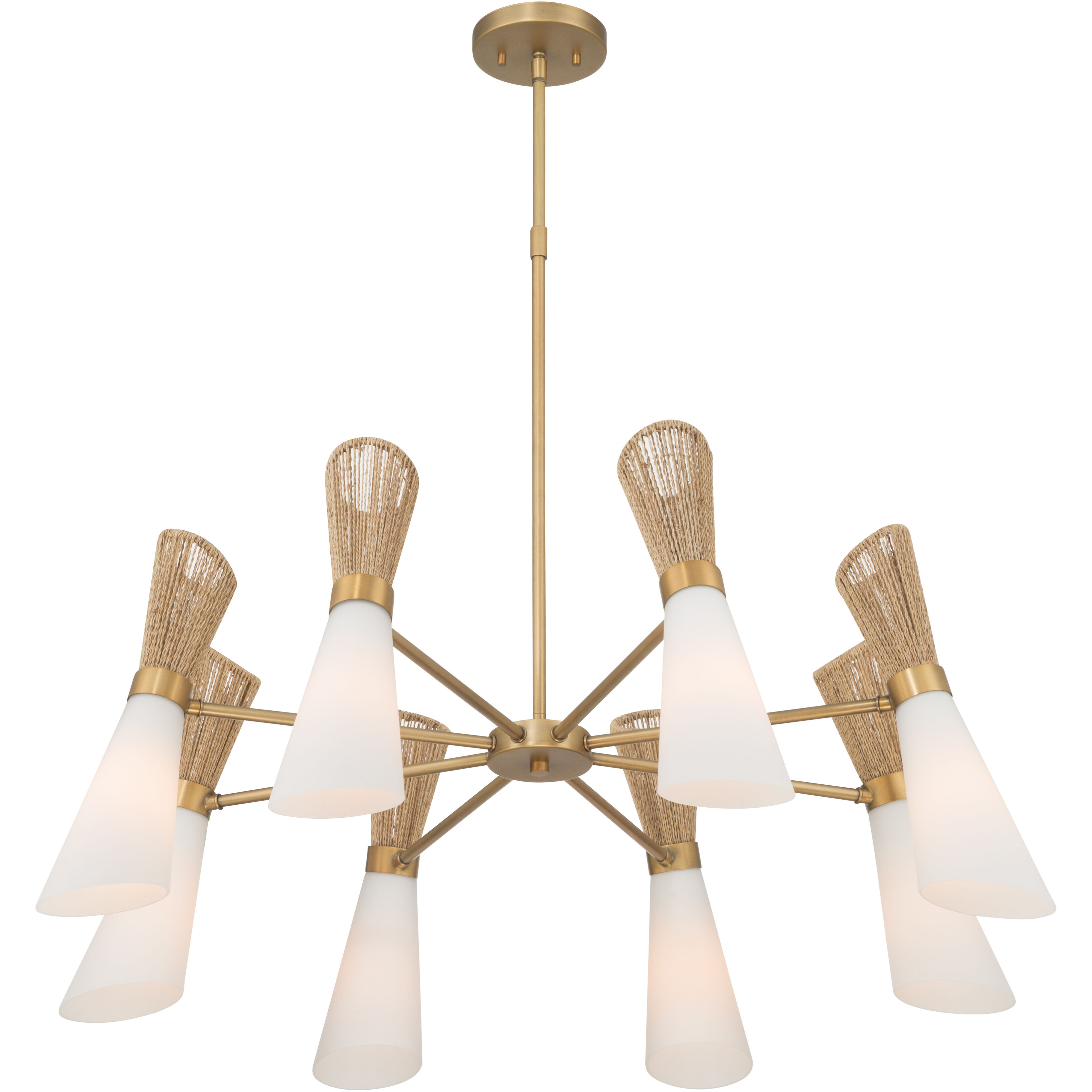 Vantrel 8 Light 36 inch Legacy Brass Chandelier Ceiling Light